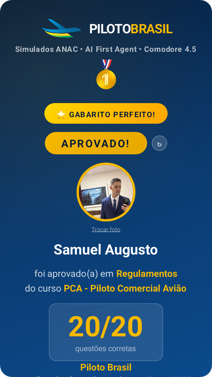 Samuel Augusto aprovado