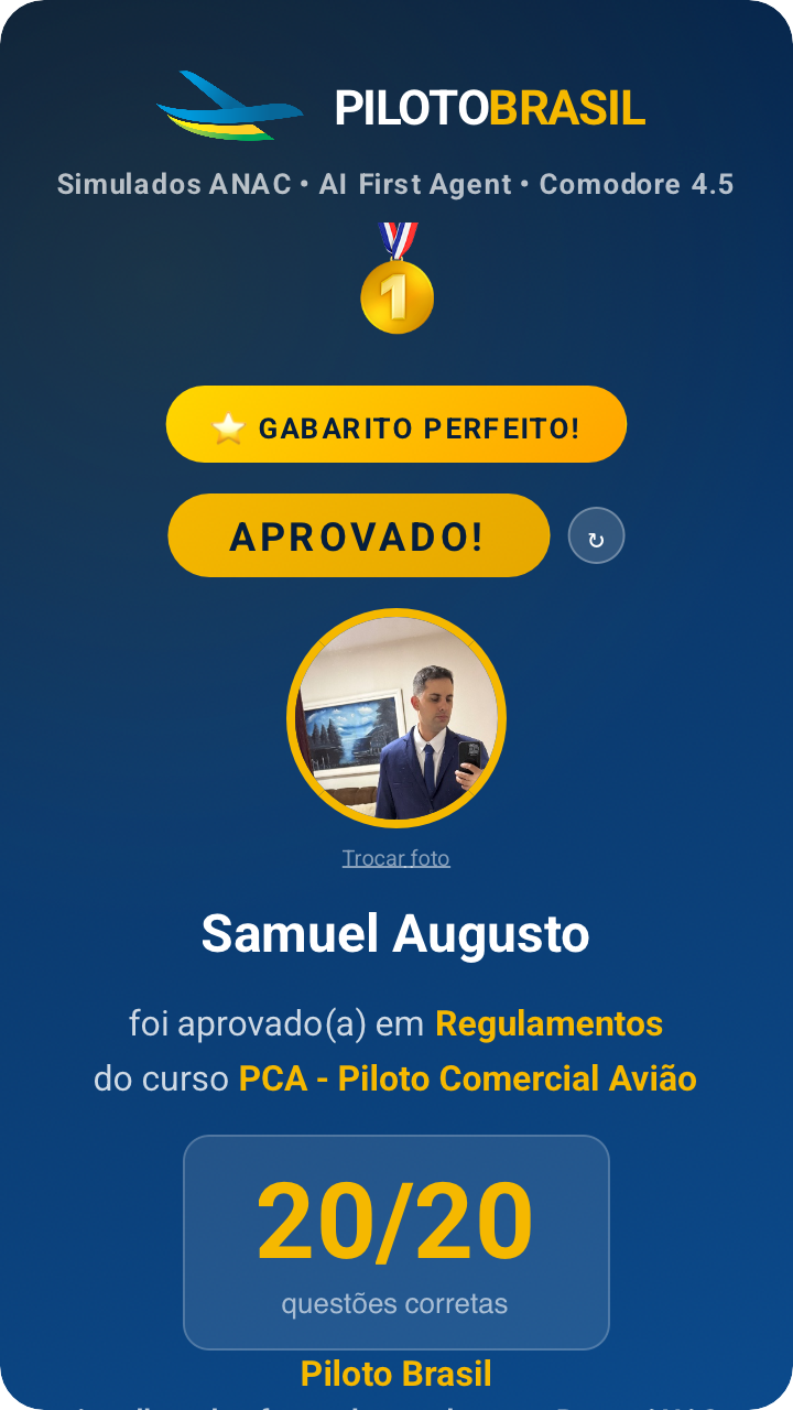 Samuel Augusto aprovado