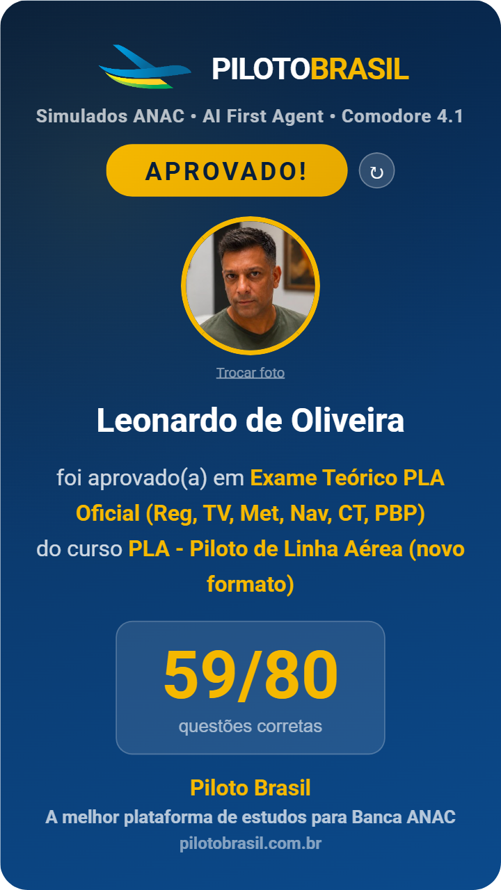 Leonardo de Oliveira aprovado
