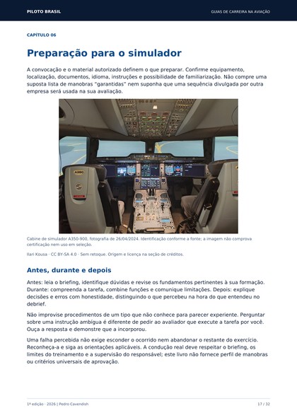 Página 17 do Guia de Processos Seletivos para Pilotos