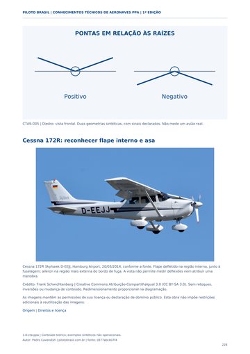Estabilidade. Página real do Manual de Conhecimentos Técnicos de Aeronaves PPA.