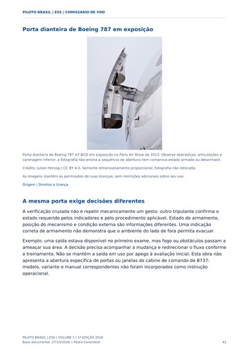 Portas e saídas — página real do Manual ESS Piloto Brasil.