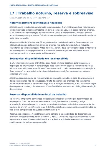 Reserva e sobreaviso — página real do Manual RPA Piloto Brasil.