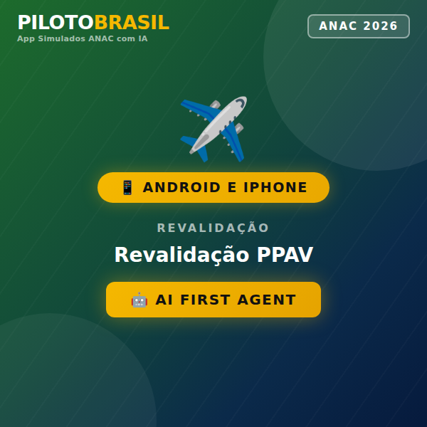 App Simulados ANAC com IA - Revalidação PPAV 2026