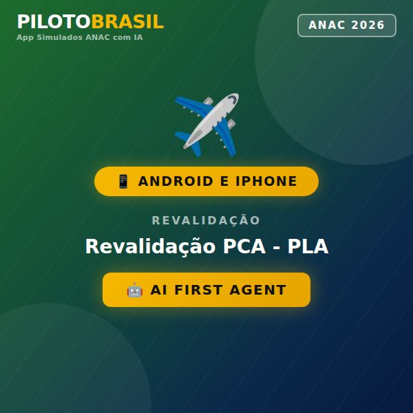 App Simulados ANAC com IA - Revalidação PC-IFR 2026