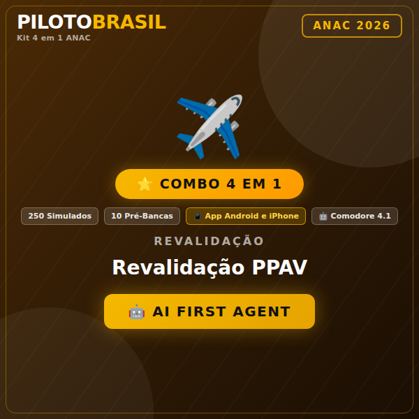 Combo ANAC 4 em 1 - Revalidação PPAV 2026