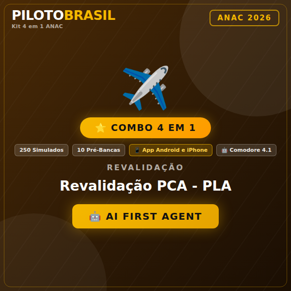 Combo ANAC 4 em 1 - Revalidação PCA - PLA 2026