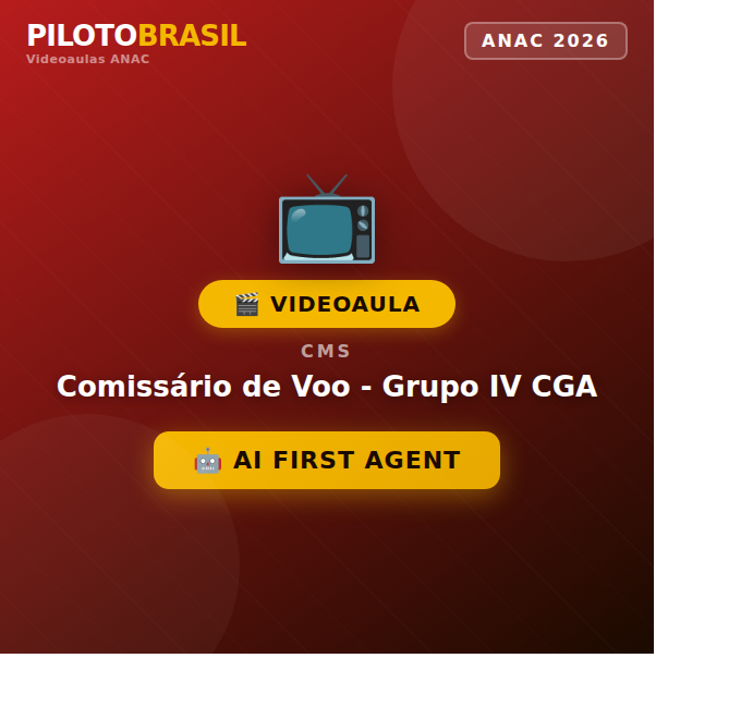 Videoaula Comissário de Voo - Grupo IV - CGA